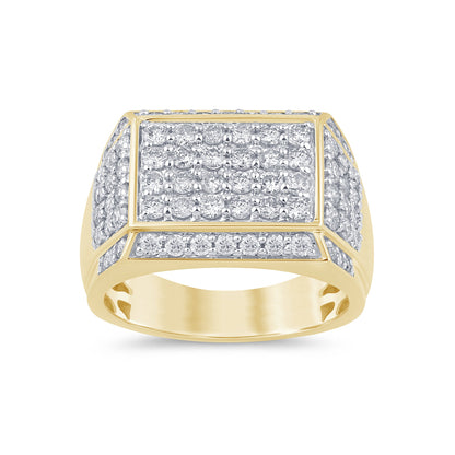 Muse Jewelry 2.07ct G SI 14K Yellow Gold Diamond Men's Band Ring Size 10