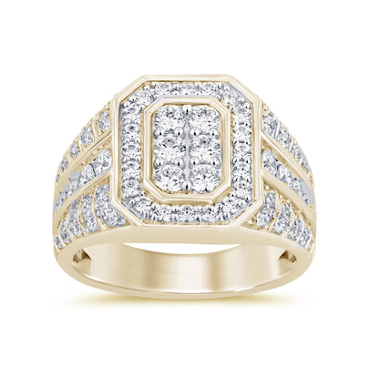 Muse Jewelry 2.12ct G SI 14K Yellow Gold Diamond Mens Band Ring Size 10