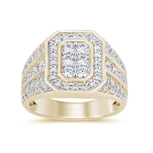 Muse Jewelry 2.12ct G SI 14K Yellow Gold Diamond Mens Band Ring Size 10