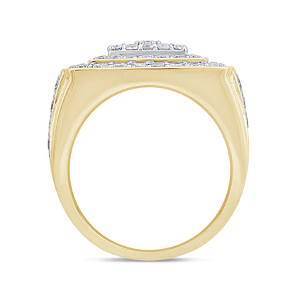 Muse Jewelry 3.00ct G SI 14K Yellow Gold Diamond Men's Band Ring Size 10