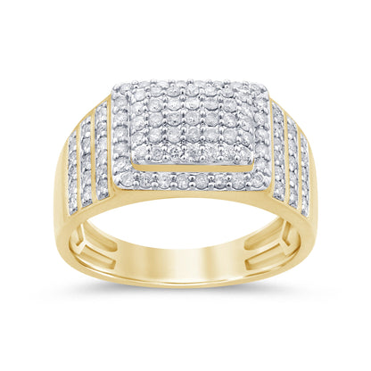 Muse Jewelry 1.11ct G SI 14K Yellow Gold Diamond Men's Band Ring Size 10