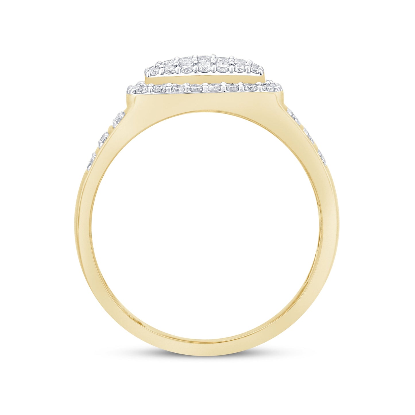 Muse Jewelry 1.11ct G SI 14K Yellow Gold Diamond Men's Band Ring Size 10