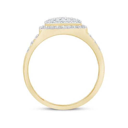 Muse Jewelry 1.11ct G SI 14K Yellow Gold Diamond Men's Band Ring Size 10