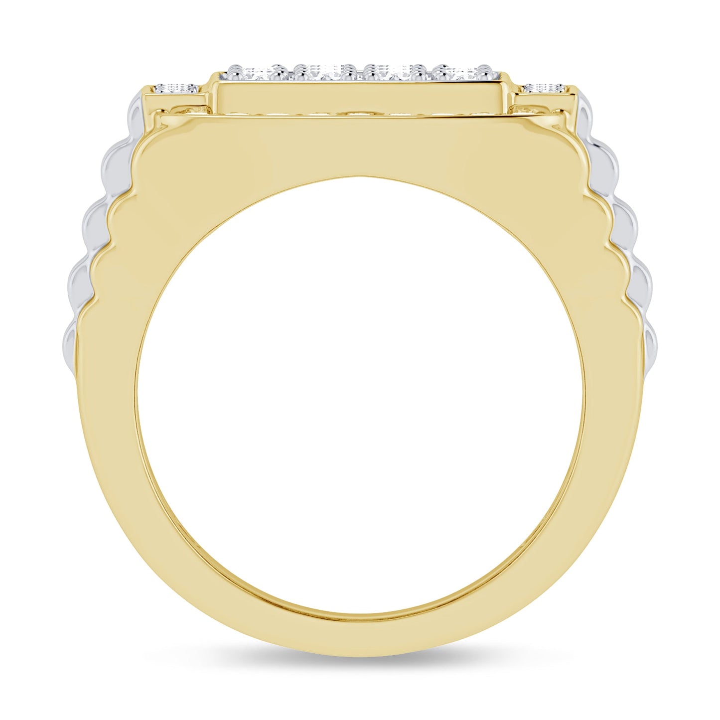 Muse Jewelry 1.09ct G SI 14K Yellow Gold Diamond Men's Band Ring Size 10