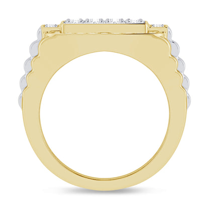 Muse Jewelry 1.09ct G SI 14K Yellow Gold Diamond Men's Band Ring Size 10