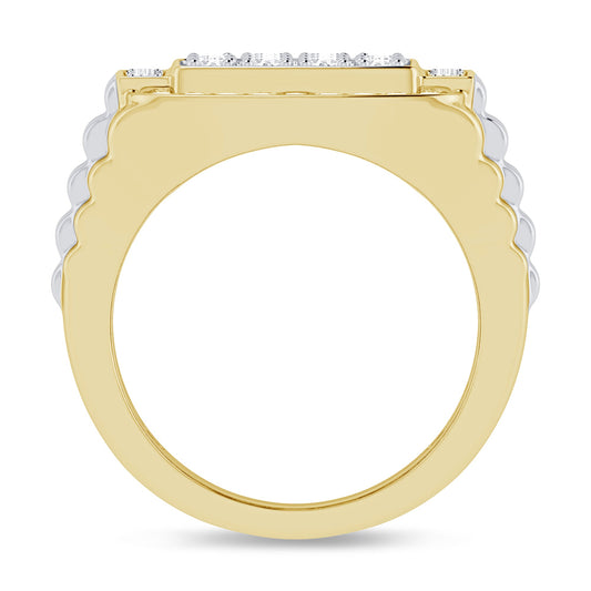 Muse Jewelry 1.09ct G SI 14K Yellow Gold Diamond Men's Band Ring Size 10