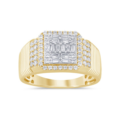 Muse Jewelry 1.01ct G SI 14K Yellow Gold Diamond Mens Band Ring Size 10