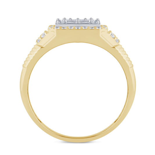 Muse Jewelry 1.01ct G SI 14K Yellow Gold Diamond Mens Band Ring Size 10