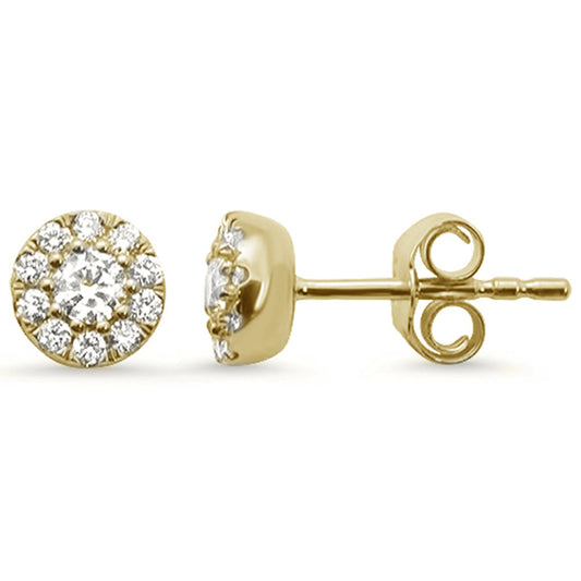Muse Jewelry .32ct 14k Yellow Gold Elegant Diamond Stud Earrings