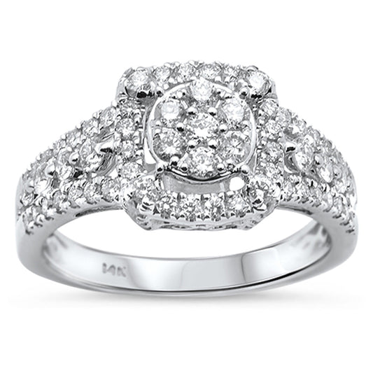 Muse Jewelry .92ct 14k White Gold Diamond Engagement Ring Size 6.5