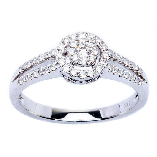 Muse Jewelry High Quality Natural Diamond .33ct Round diamond Engagement Wedding Ring