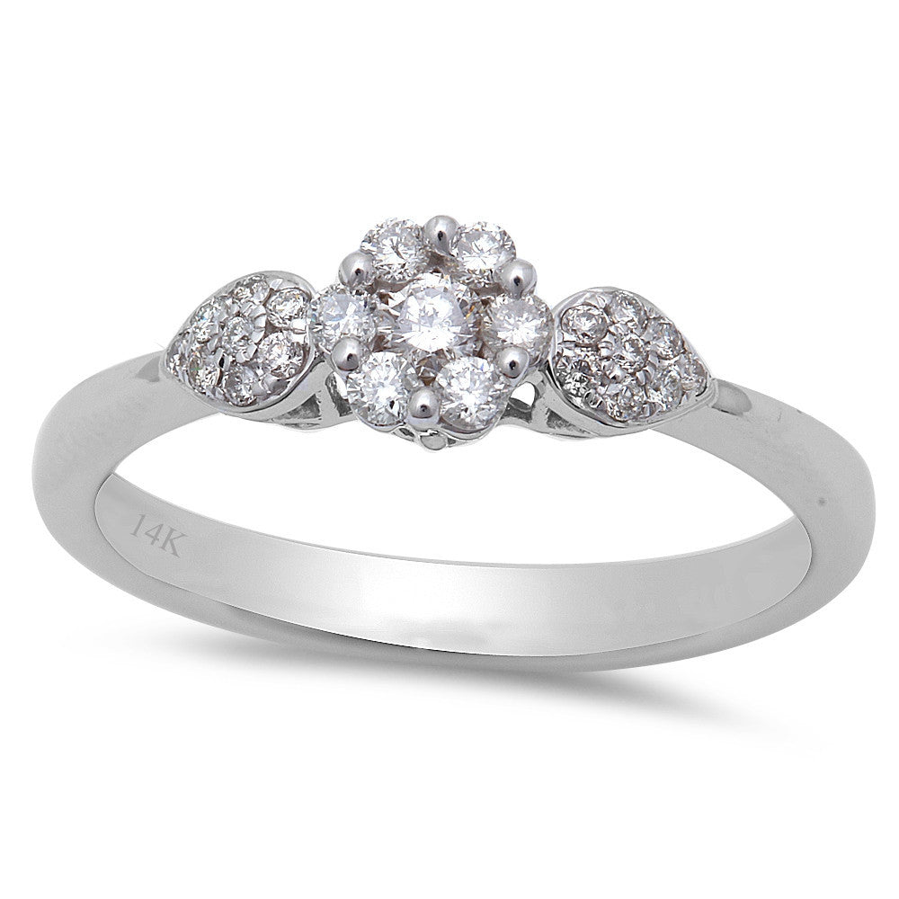 Muse Jewelry .25ct Round Diamond Three stone Engagement Anniversary Ring 14kt White gold