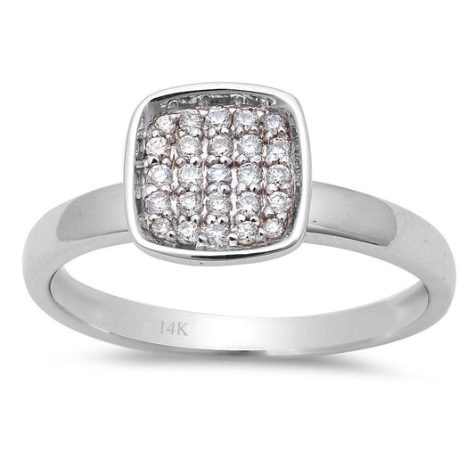 Muse Jewelry .15ct Princess Shaped Diamond Promise Solitaire Ring Size 6.5