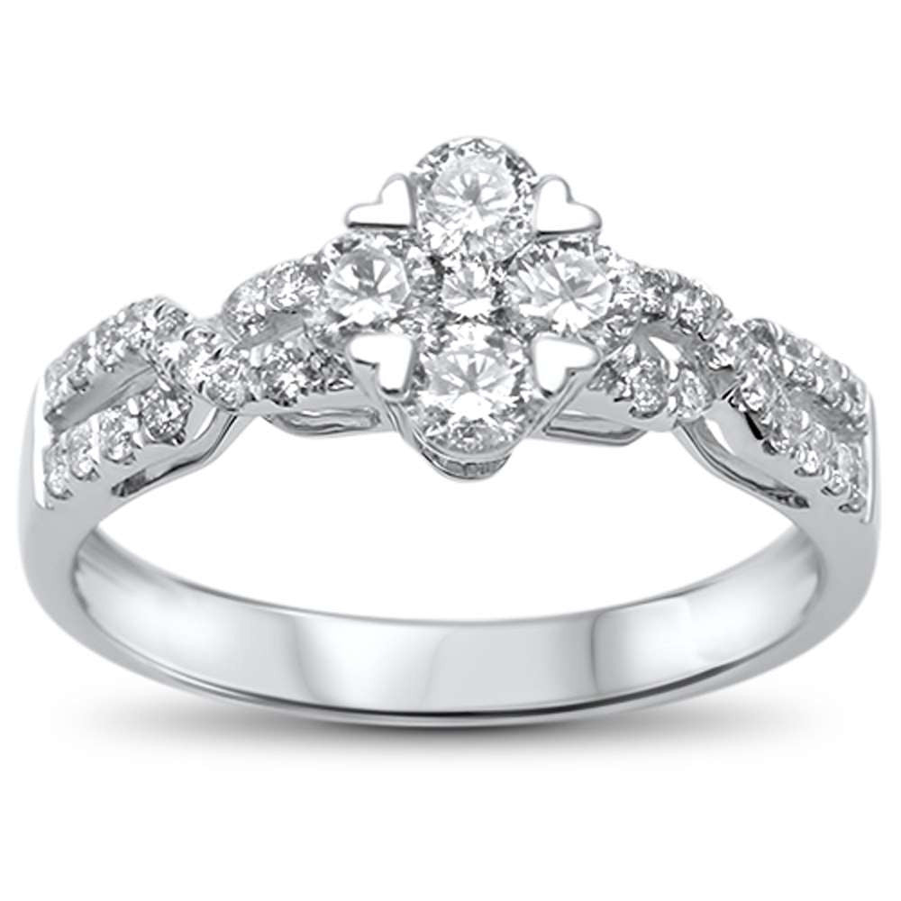 Muse Jewelry .52ct F SI 14kt White Gold Round Brilliant Cut Diamond Engagement Promise Ring