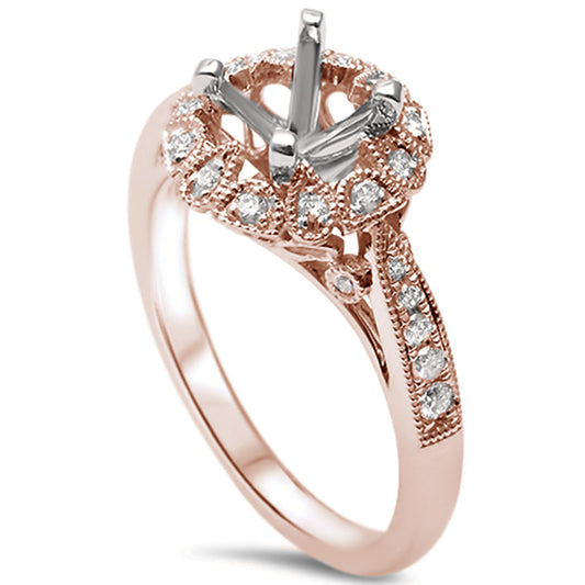 Muse Jewelry 0.23cts 14k Rose Gold Diamond Ring Size 6.5