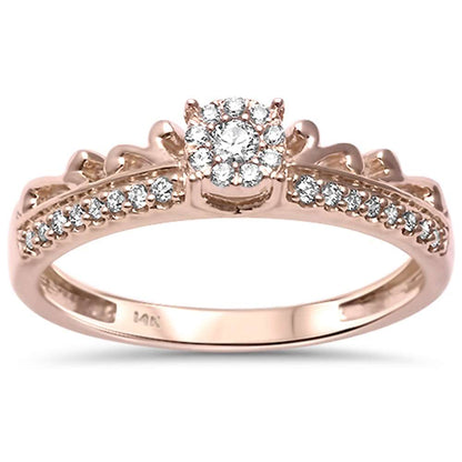 Muse Jewelry .18ct G SI 14kt Rose Gold Engagement Promise Diamond Ring Size 6.5