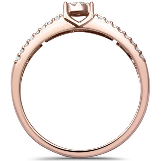 Muse Jewelry .18ct G SI 14kt Rose Gold Engagement Promise Diamond Ring Size 6.5