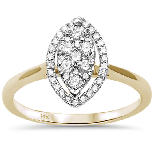 Muse Jewelry .39ct G SI 14K Yellow Gold Diamond Marquise Shape Diamond Engagement Ring Size 6.5