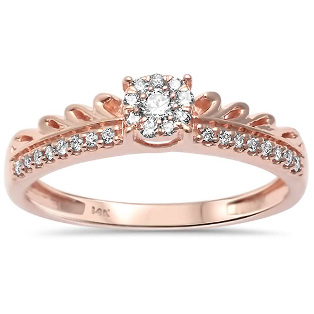 Muse Jewelry .20ct G SI 14kt Rose Gold Engagement Promise Diamond Ring Size 6.5