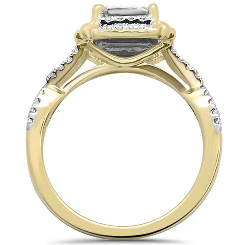 Muse Jewelry .41ct 14k Yellow Gold Princess Square Diamond Engagement Ring Size 6.5