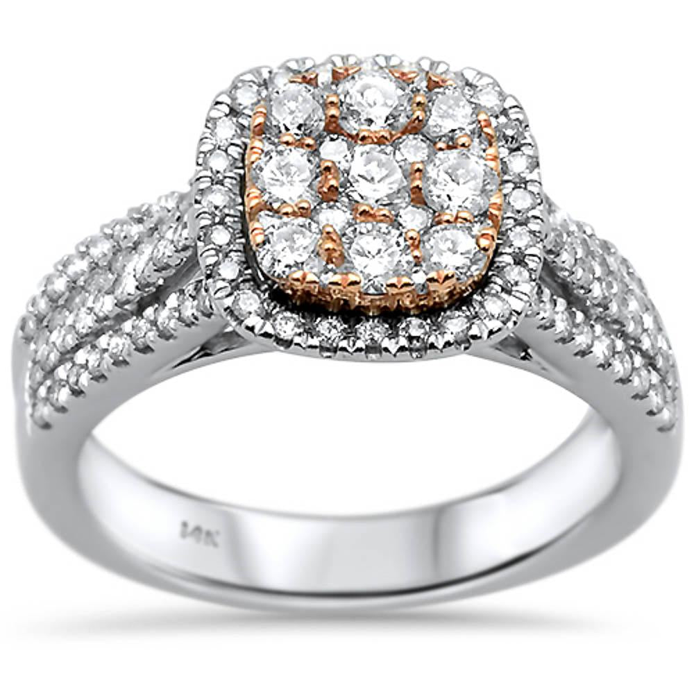 Muse Jewelry 1.09ct 14k Two Tone Square Engagement Diamond Rinze 6.5