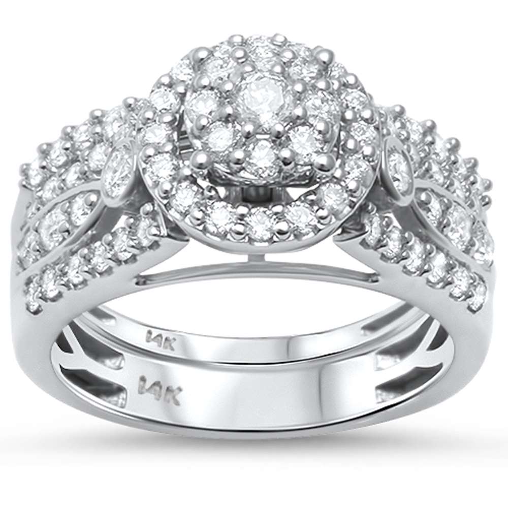 Muse Jewelry 1.23ct G SI 14kt White Gold Round Engagement Diamond Engagement Bridal Set