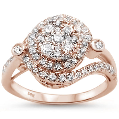 Muse Jewelry .99ct 14k Rose Gold Diamond Engagement Wedding Ring Size 6.5