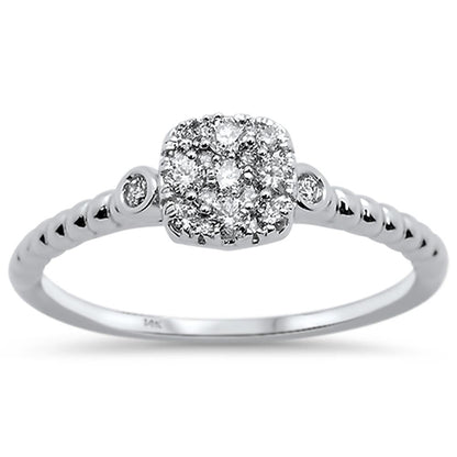Muse Jewelry .26ct 14k White Gold Diamond Engagement Promise Ring Size 6.5