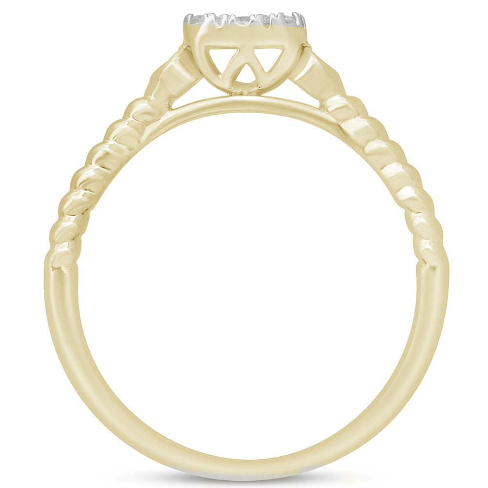 Muse Jewelry .26ct 14k Yellow Gold Diamond Solitaire Promise Engagement Ring