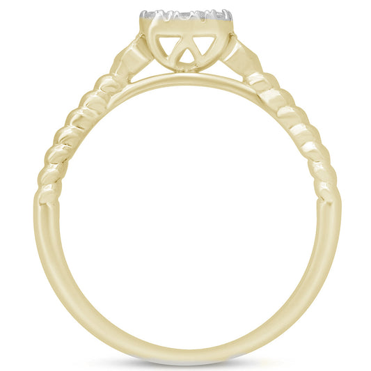 Muse Jewelry .26ct 14k Yellow Gold Diamond Solitaire Promise Engagement Ring