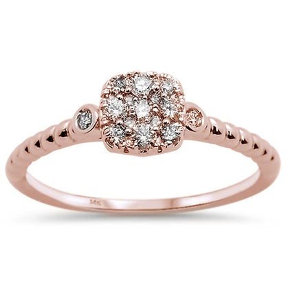 Muse Jewelry .23ct 14k Rose Gold Solitaire Promise Diamond Ring Size 6.5