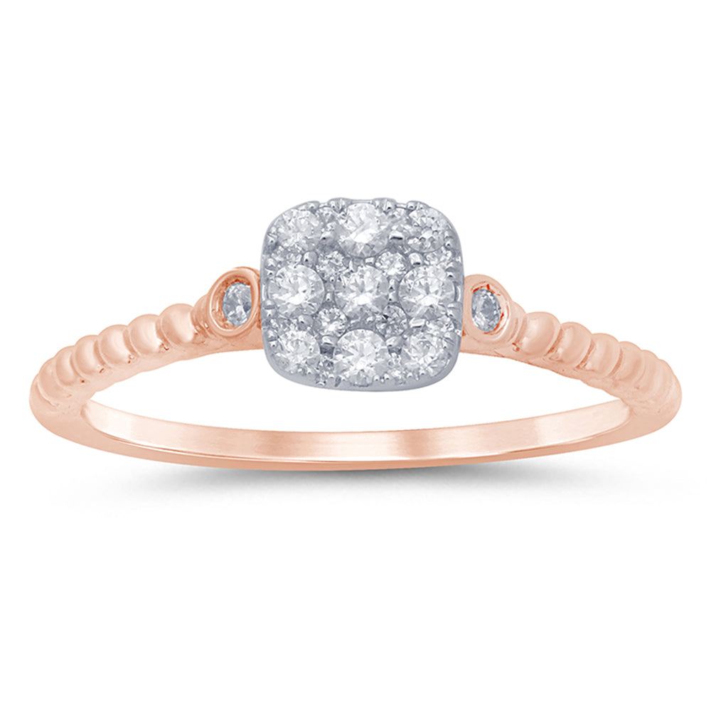 Muse Jewelry .23ct 14k Rose Gold Solitaire Promise Diamond Ring Size 6.5