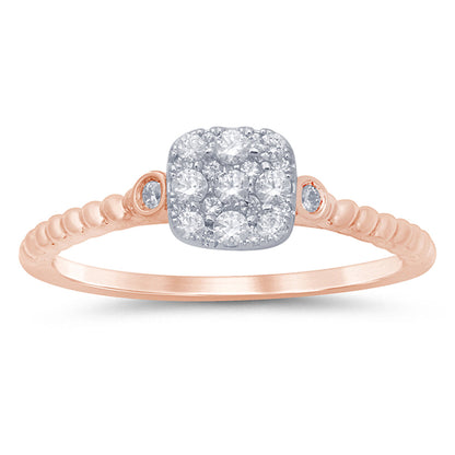 Muse Jewelry .23ct 14k Rose Gold Solitaire Promise Diamond Ring Size 6.5