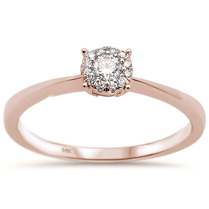 Muse Jewelry .15ct 14k Rose Gold Diamond Promise Engagement Ring Size 6.5