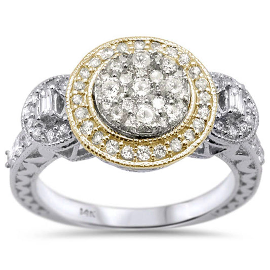 Muse Jewelry 1.03ct 14k Two Tone Gold Diamond Engagement Rinze 6.5