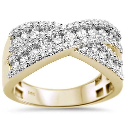 Muse Jewelry 1.09ct G SI 14K Yellow Gold Ladies Diamond Fashion Ring Size 6.5