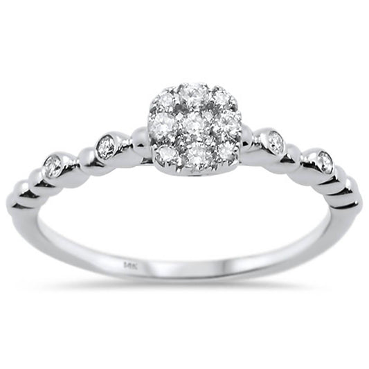 Muse Jewelry .26ct 14k White Gold Diamond Promise Wedding Engagement Ring Size 6.5