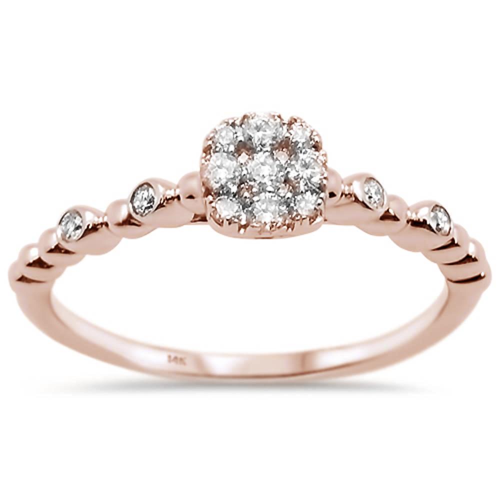 Muse Jewelry .25ct 14k Rose Gold Diamond Promise Engagement Ring Size 6.5