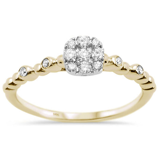 Muse Jewelry .27ct 14K Two Tone Gold Round Diamond Solitaire Engagement Ring Size 6.5