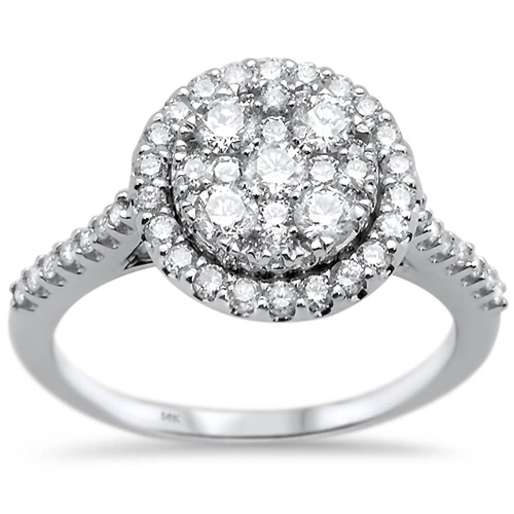 Muse Jewelry .92ct 14k White Gold Round Diamond Engagement Rinze 6.5