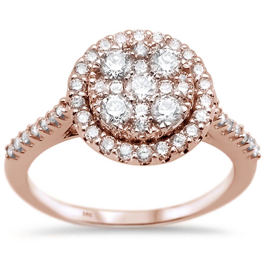 Muse Jewelry .92ct 14KT Rose Gold Round Engagement Diamond Ring Size 6.5