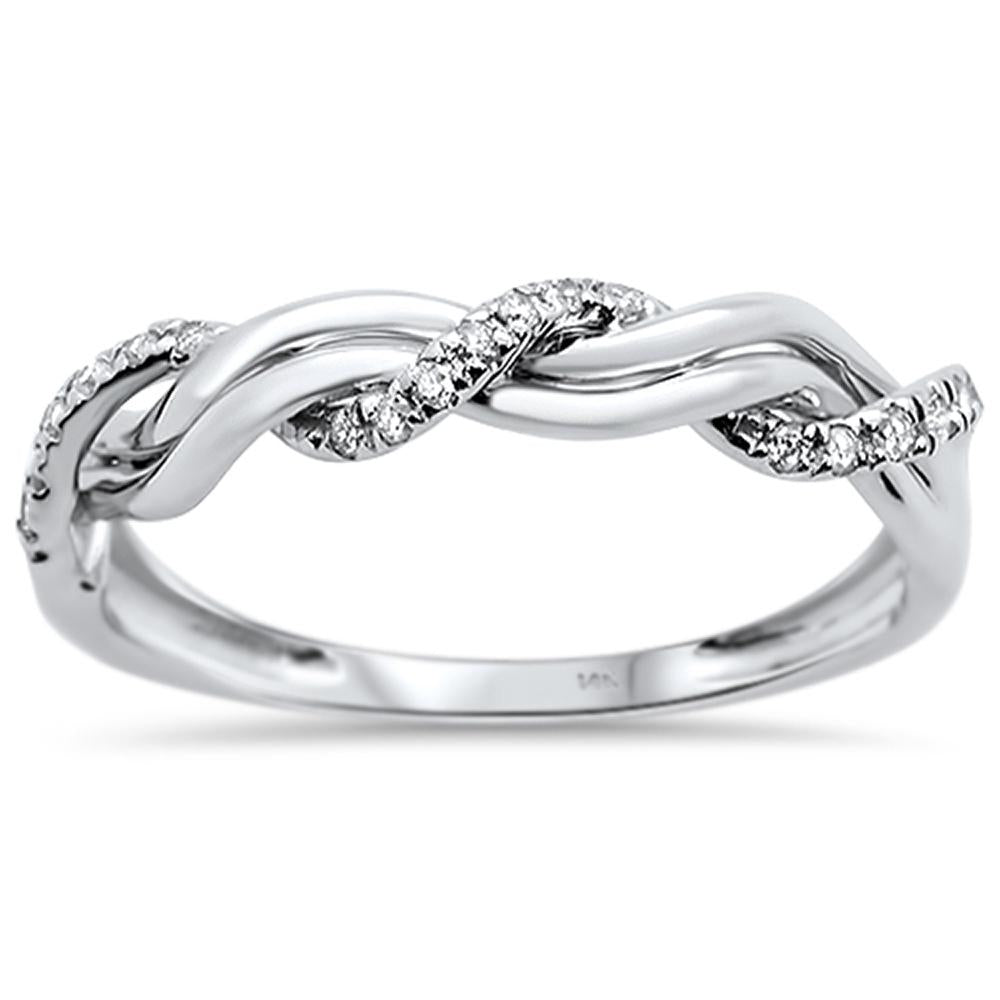 Muse Jewelry .10ct 14k White Gold Diamond Ring Size 6.5