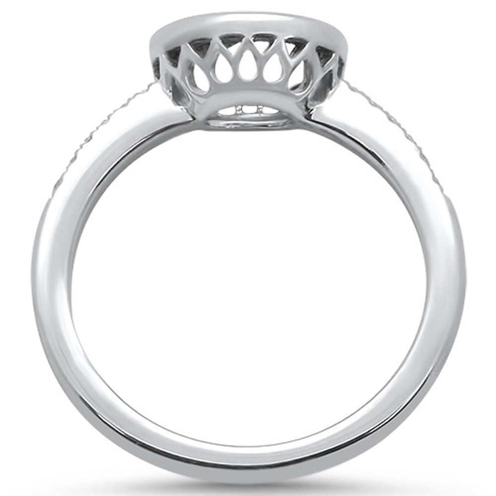 Muse Jewelry 1.25cts 14k White gold Oval Green Amethyst Diamond Ring Size 6.5