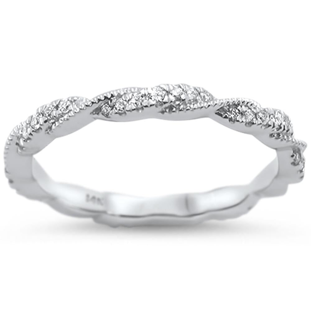 Muse Jewelry .27cts 14k White Gold Diamond Ring Size 6.5