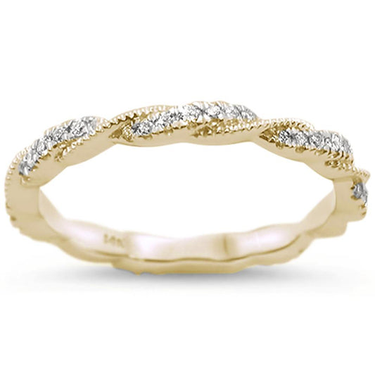 Muse Jewelry .26cts 14k Yellow Gold Diamond Ring Size 6.5