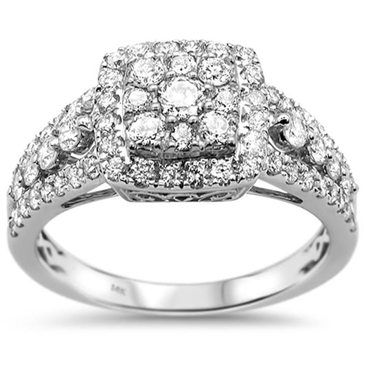 Muse Jewelry 1.14ct 14k White Gold Engagement Diamond Ring Size 6.5