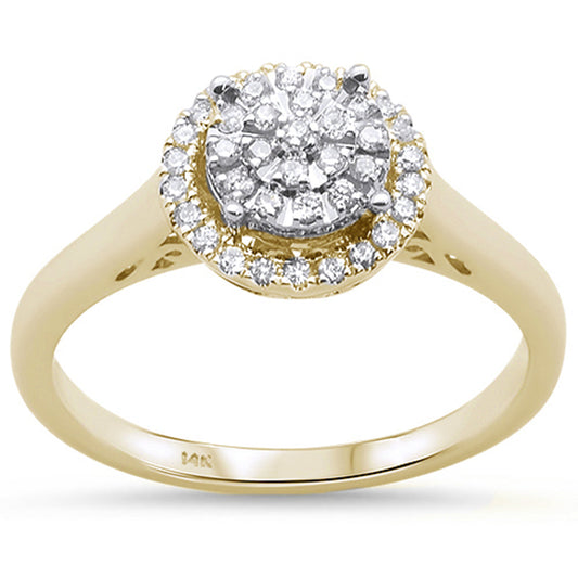 Muse Jewelry .19ct 14KT Yellow Gold Round Diamond Engagement Ring Size 6.5