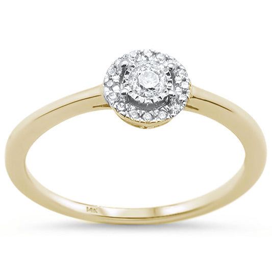 Muse Jewelry .16ct 14KT Yellow Gold Round Promise Engagement Diamond Ring Size 6.5