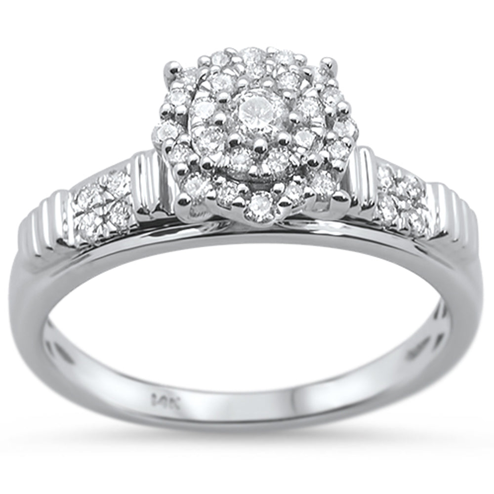 Muse Jewelry .38ct 14KT White Gold Round Diamond Solitaire Ring Size 6.5