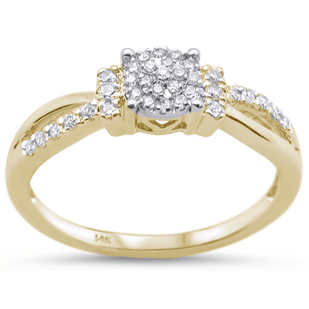 Muse Jewelry .19ct 14KT Yellow Gold Diamond Engagement Ring Size 6.5